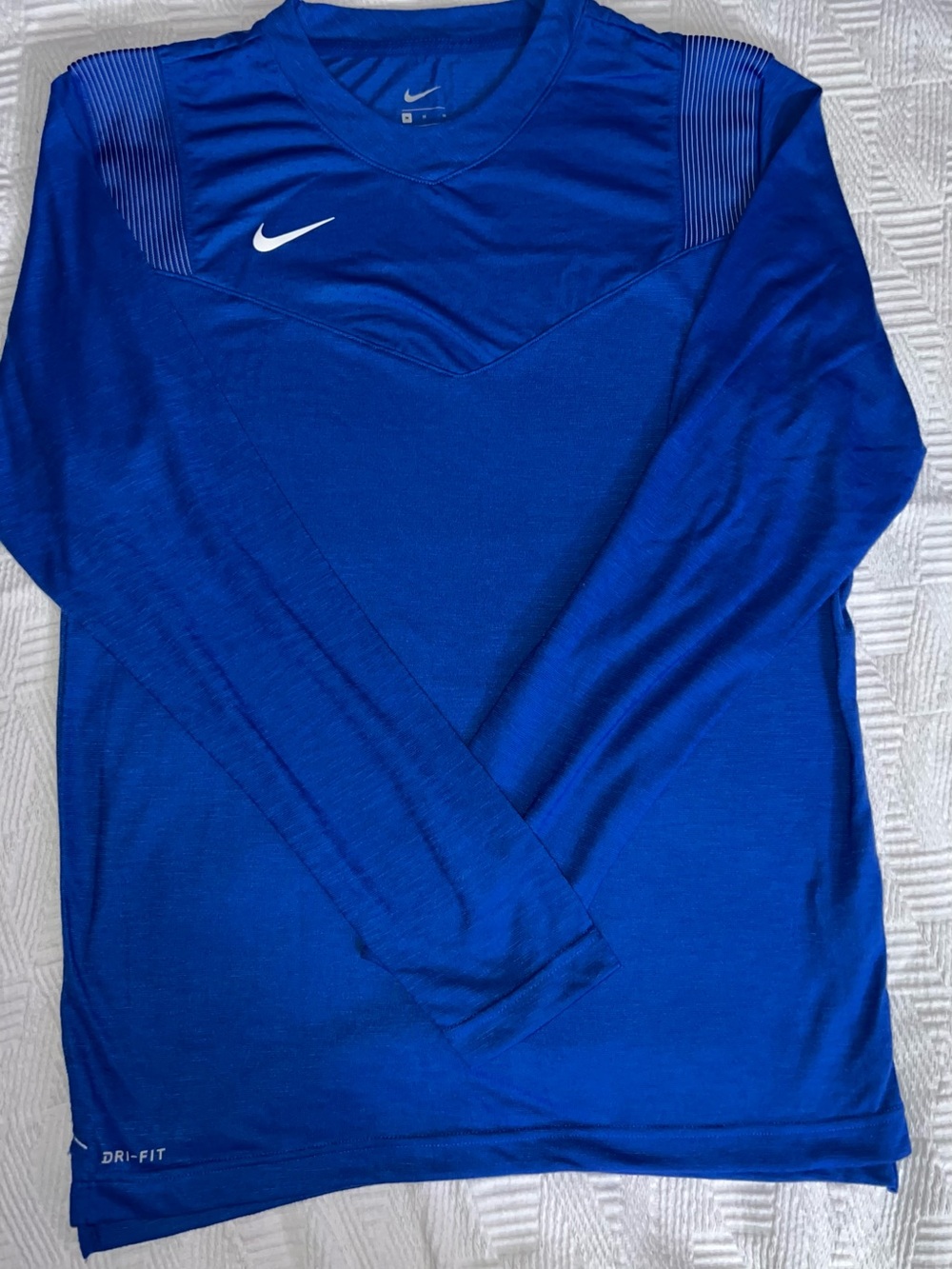 Nike Women's Long Sleeve Dri-FIT Jersey - Royal Blue with White Swoosh